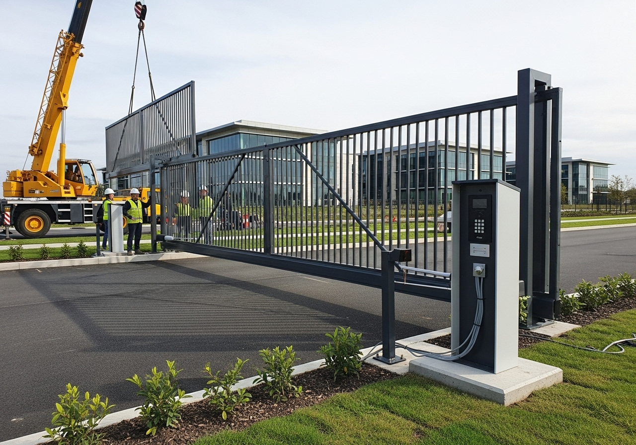 Commercial security gate system installation Lincoln NE