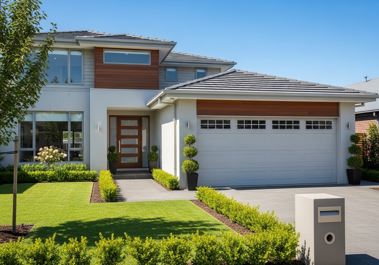 Elegant residential garage door installation in Lincoln, NE